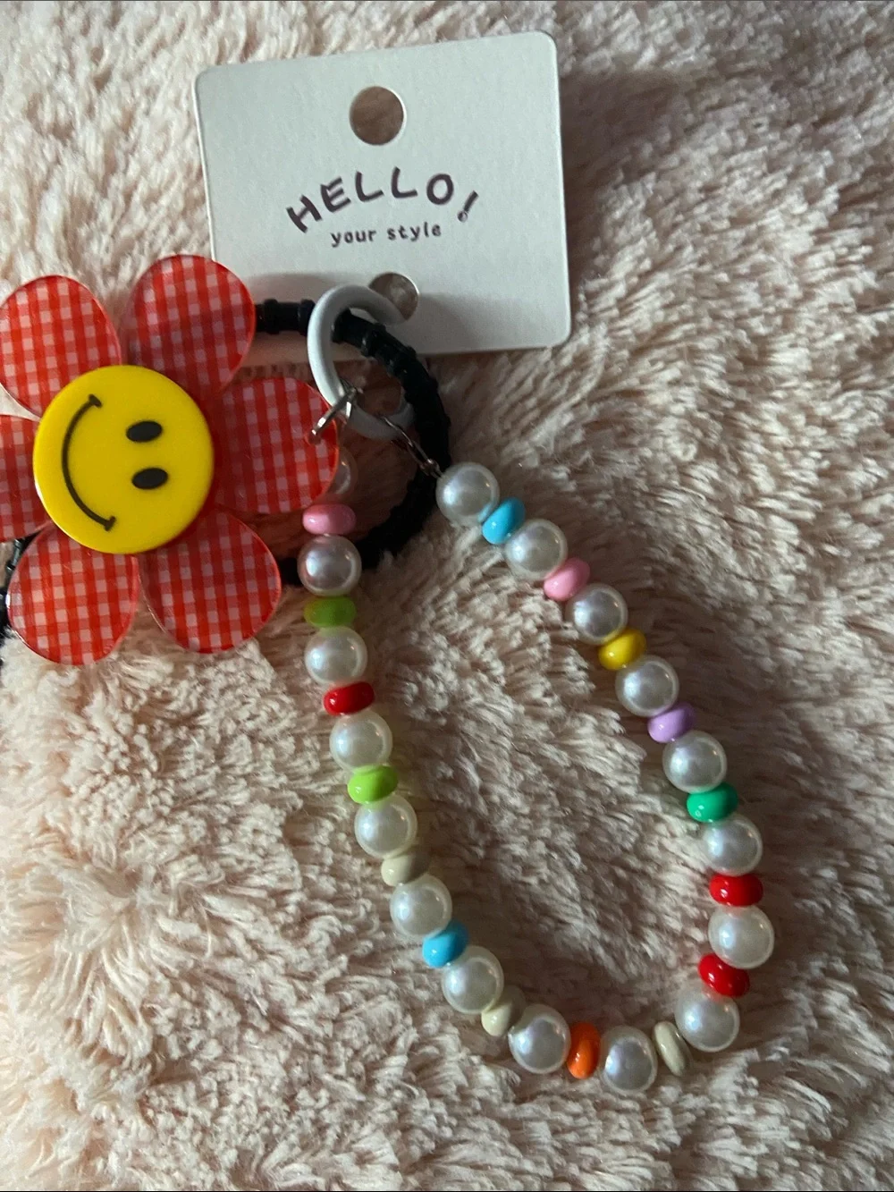 Kids Smiley Flower Bead Bracelet - Multicolor